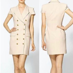 Rachel Zoe Natalia Nude Double Breasted Dress